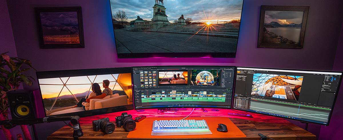 Drew Geracis editing station