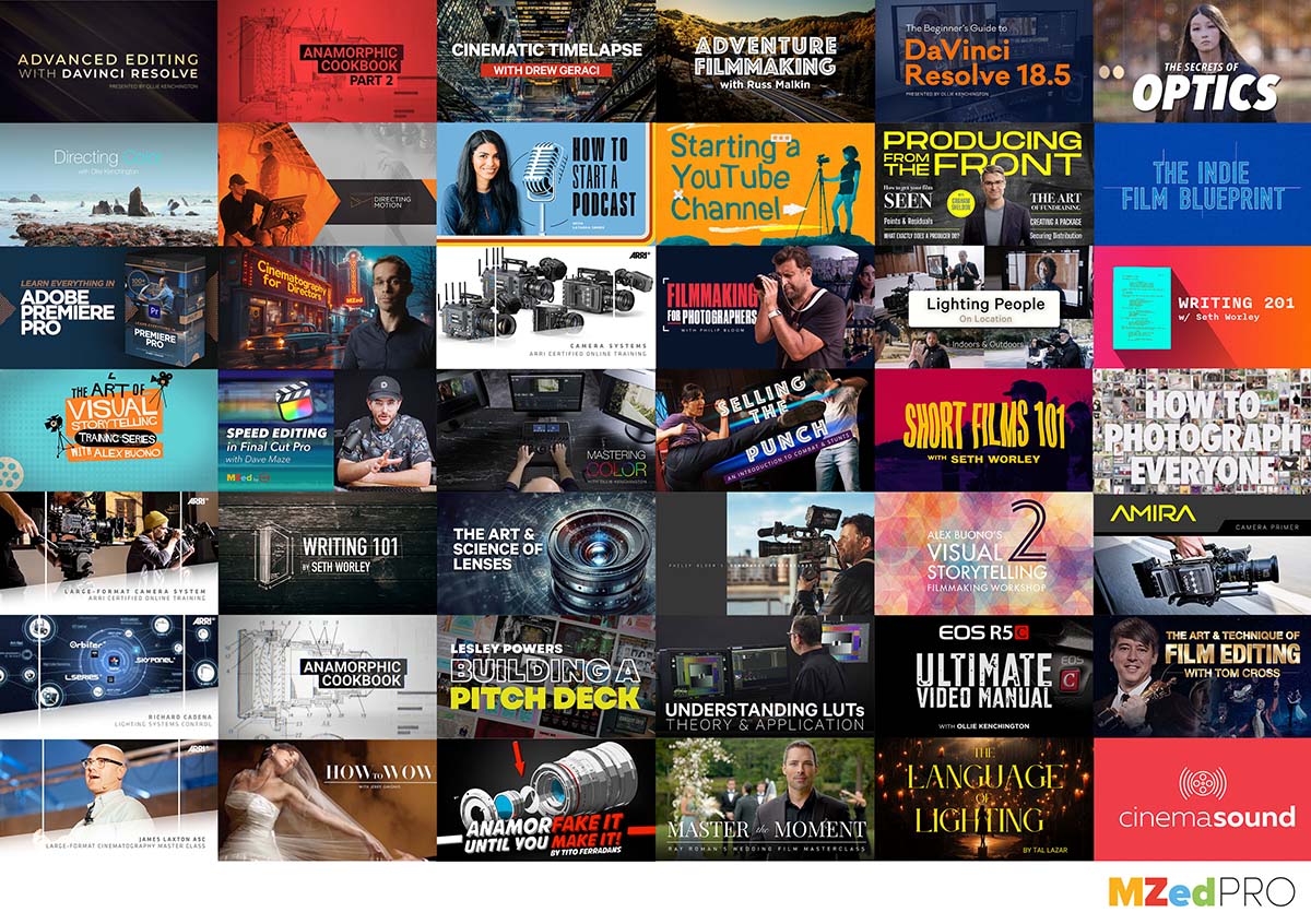 collection of mzed course thumbnails